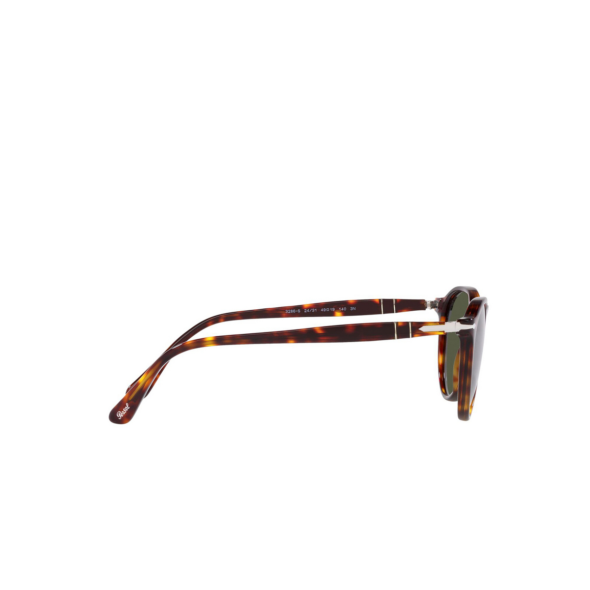 Persol® Round Sunglasses: PO3286S color Havana 24/31 - three-quarters view.