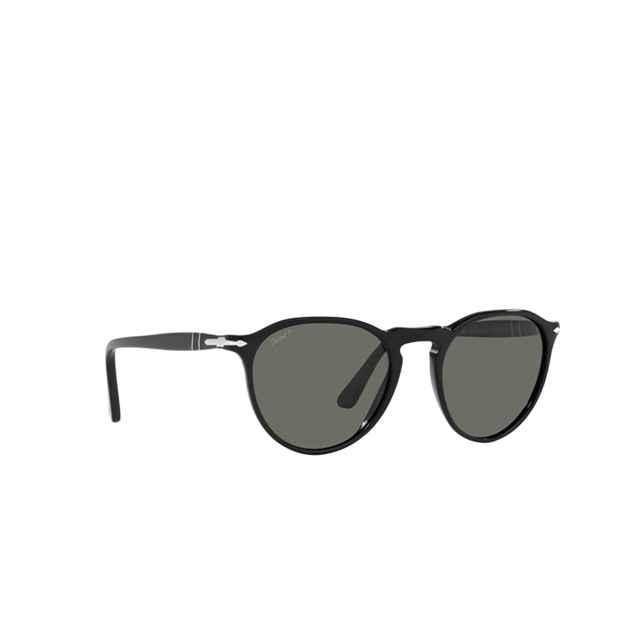 Persol PO3286S Sunglasses 95/58 Black - three-quarters view