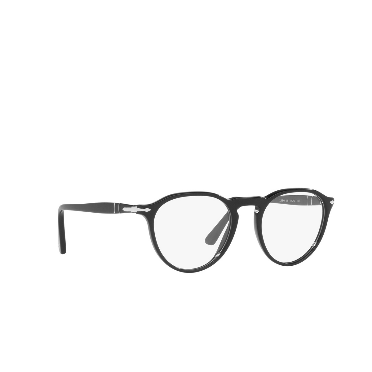 Persol® Round Eyeglasses: PO3286V color Black 95 - 3/3.
