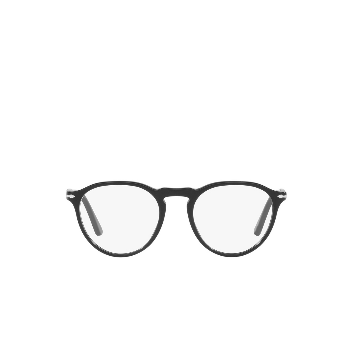 Persol® Round Eyeglasses: PO3286V color 95 Black - front view