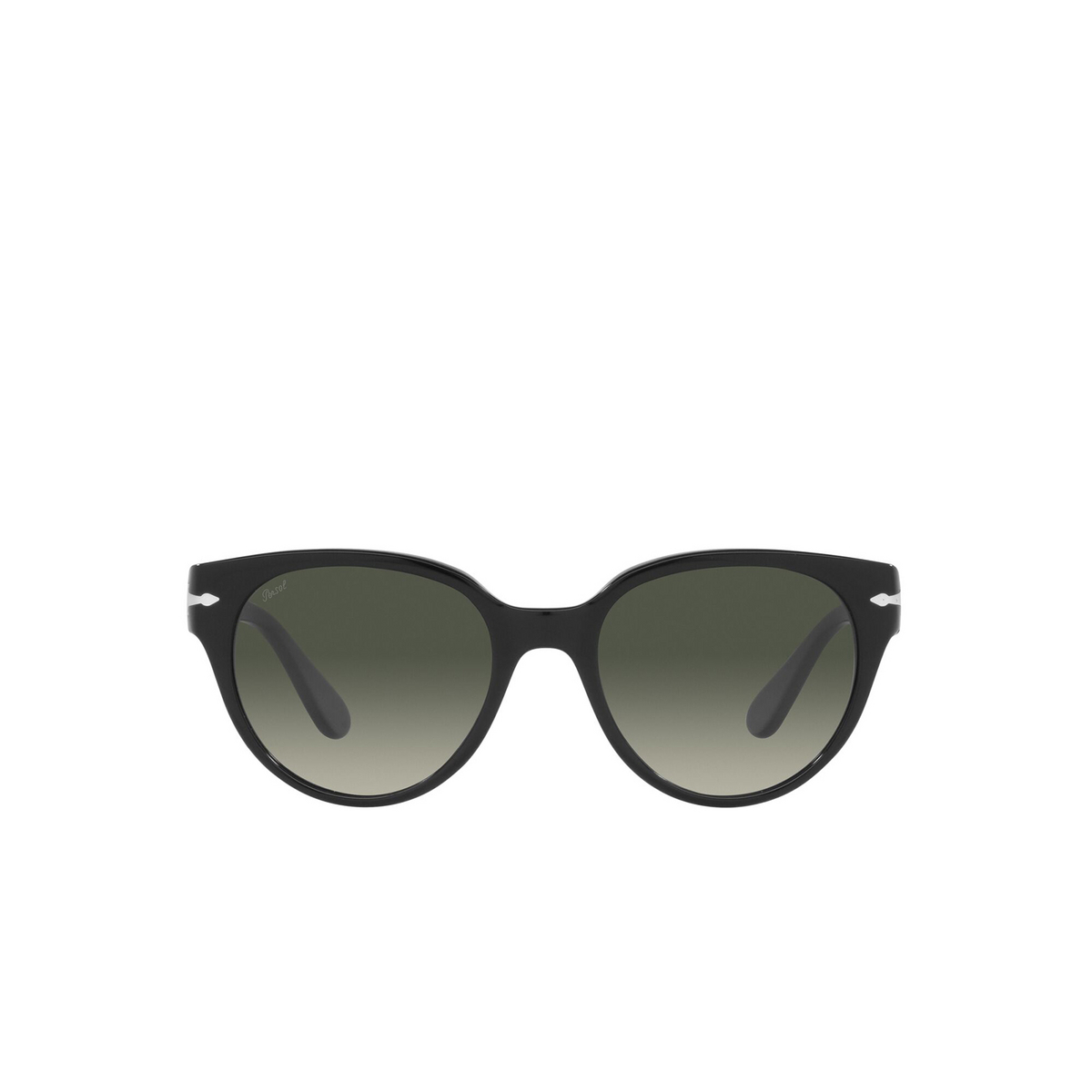 Persol® Square Sunglasses: PO3287S color Black 95/71 - front view.