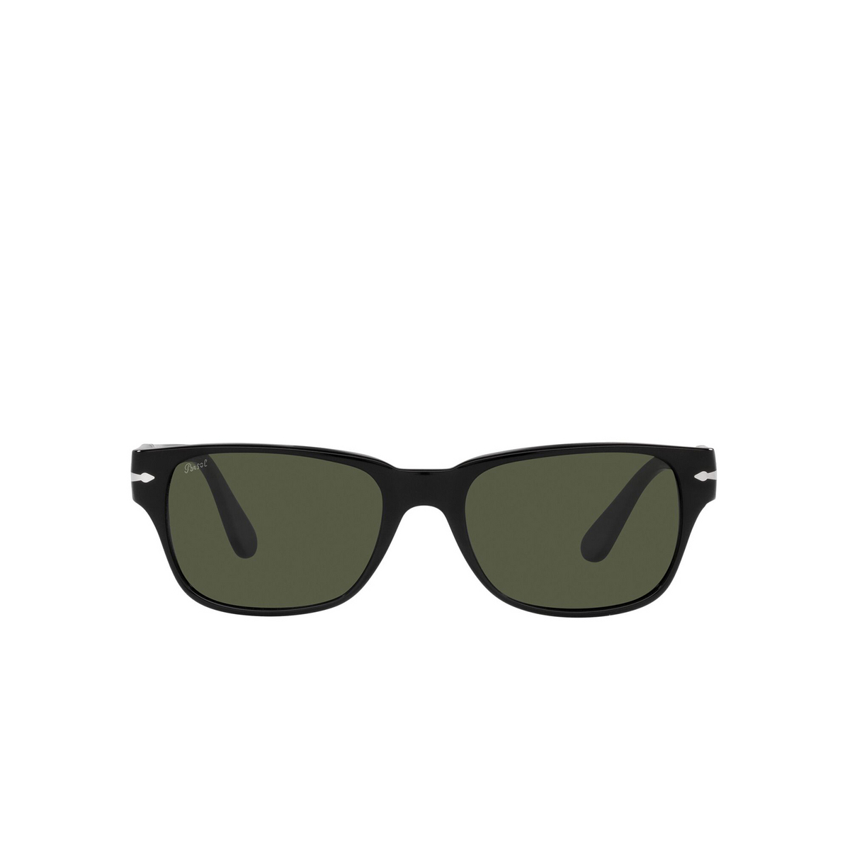 Persol® Rectangle Sunglasses: PO3288S color Black 95/31 - front view.