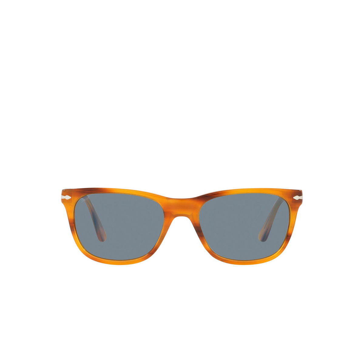Persol® Square Sunglasses: PO3291S color Striped Brown 960/56 - front view.