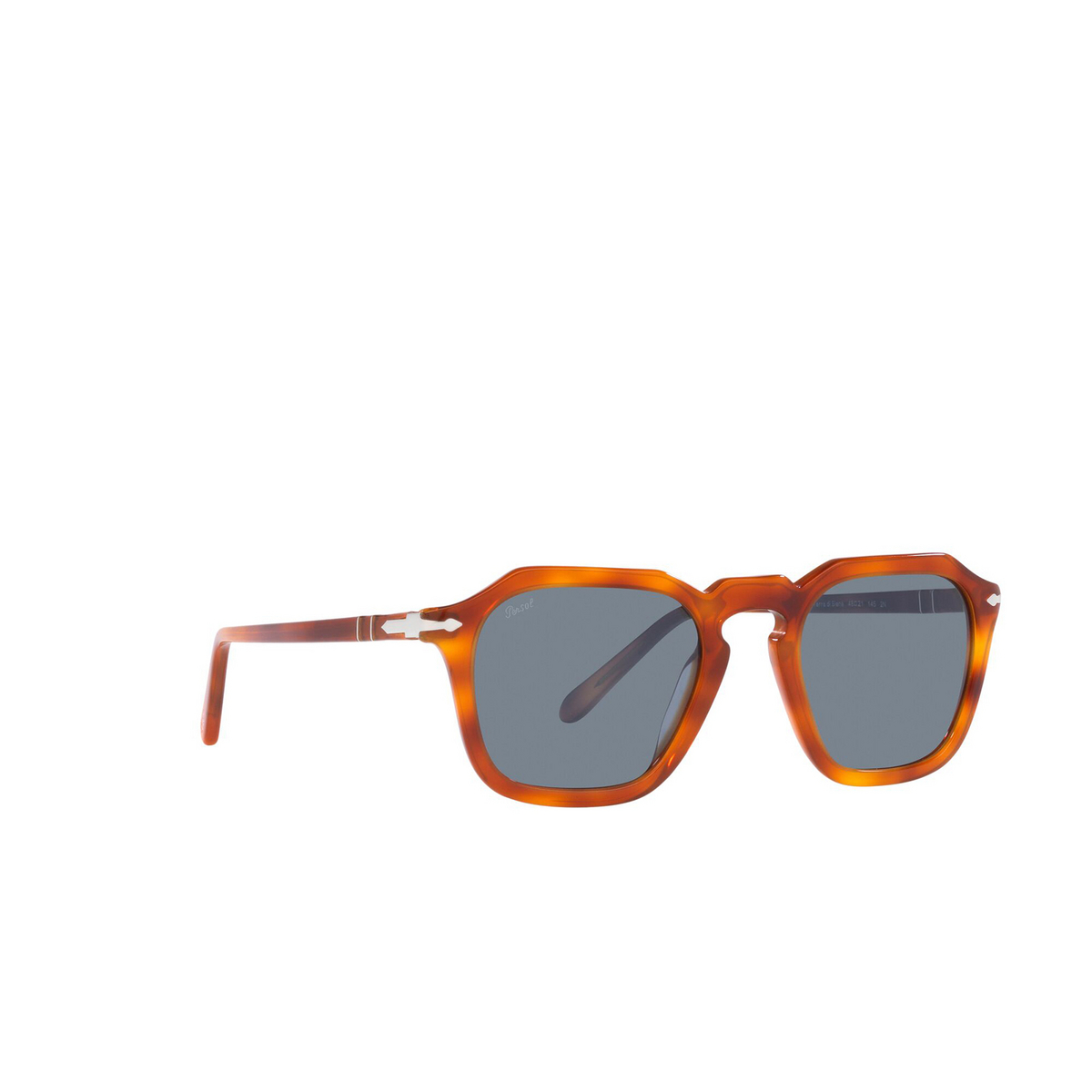 Persol® Square Sunglasses: PO3292S color Terra Di Siena 96/56 - three-quarters view.