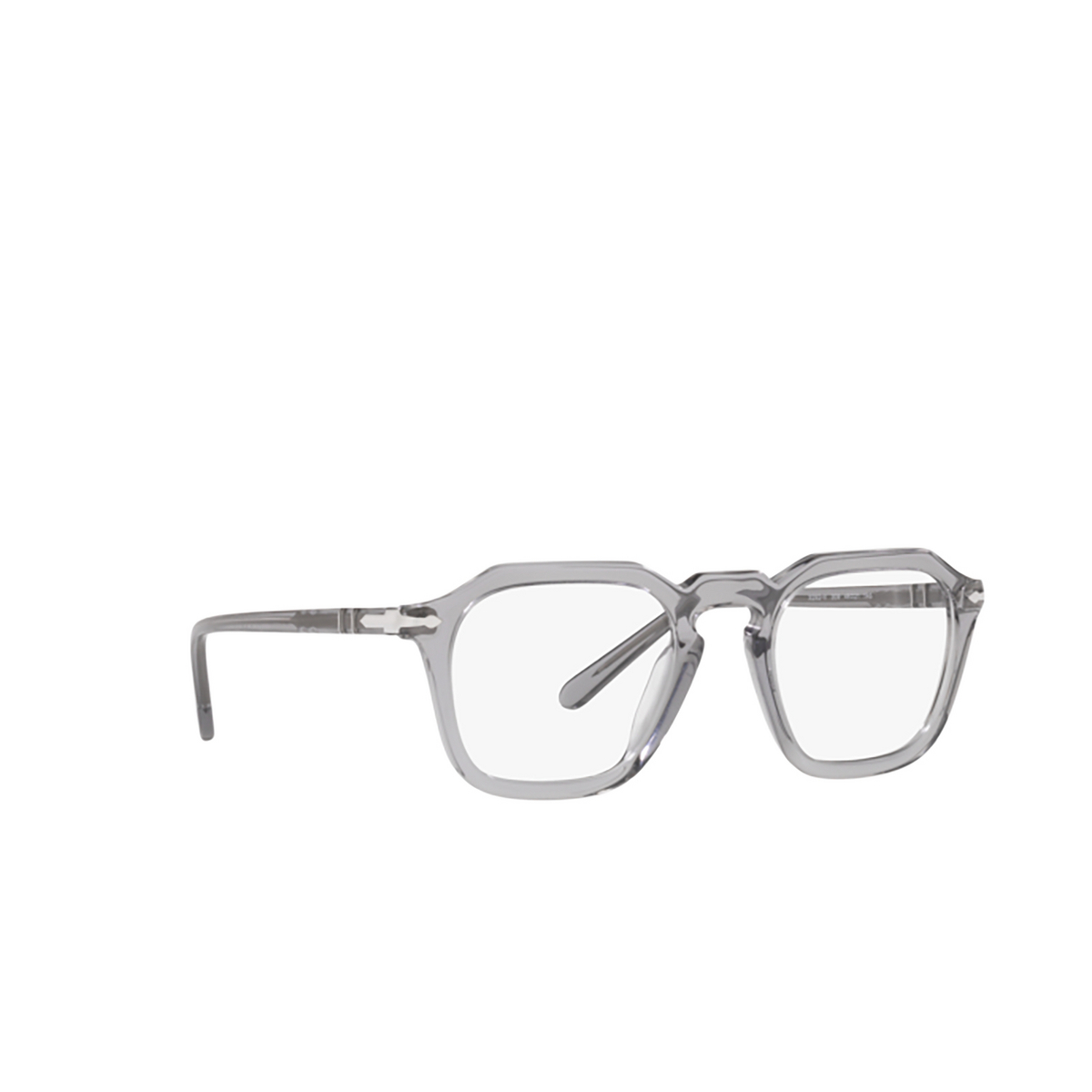 Persol PO3292V Eyeglasses 309 Transparent Grey - three-quarters view