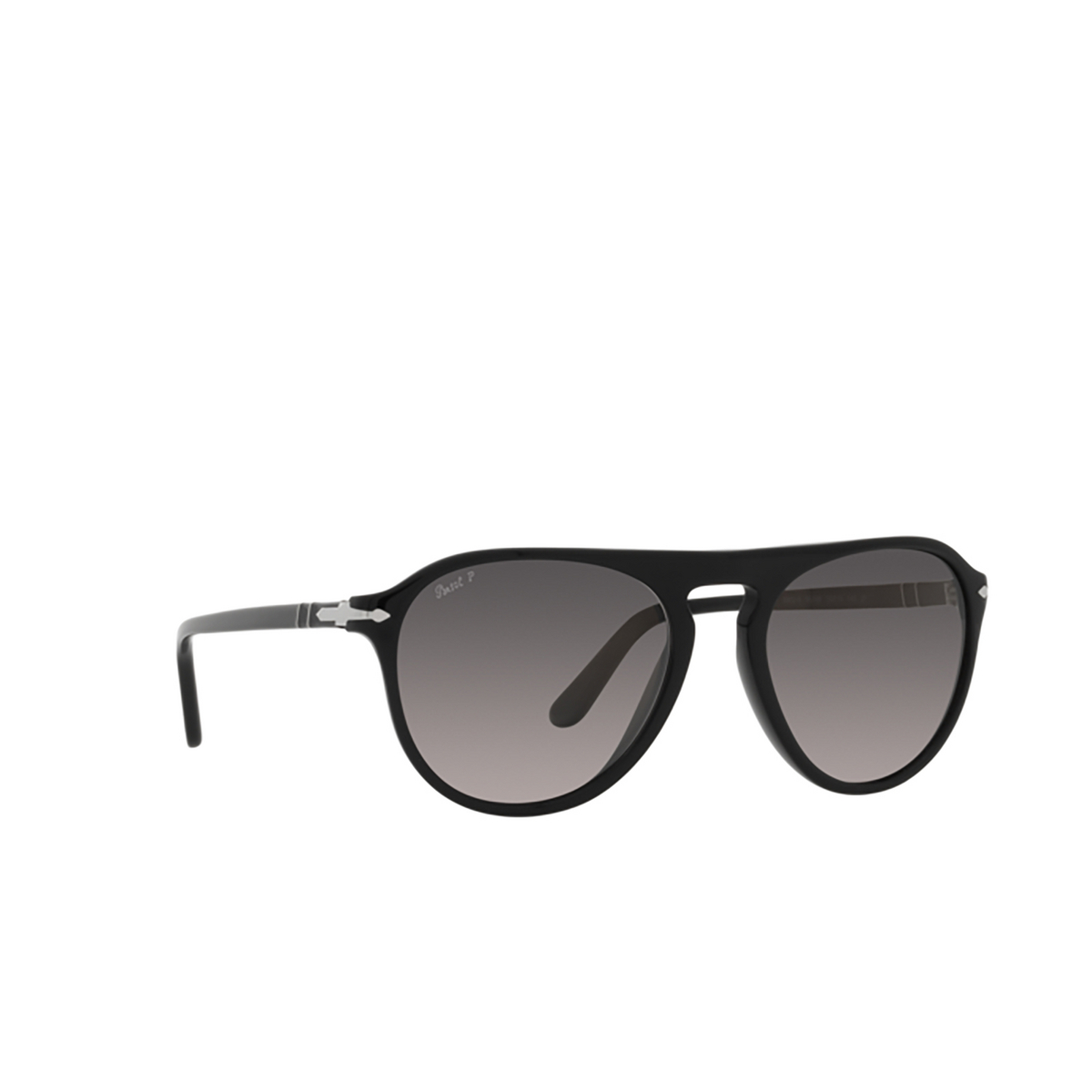 Persol PO3302S Sunglasses 95/M3 Black - three-quarters view