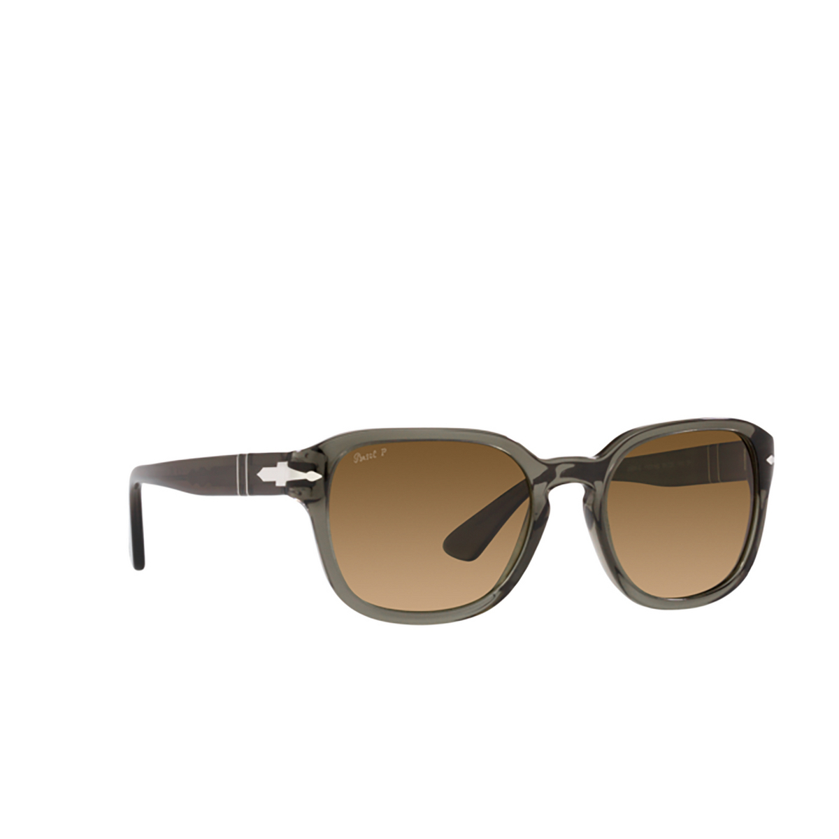 Persol PO3305S Sunglasses 1103M2 Grey taupe transparent - three-quarters view