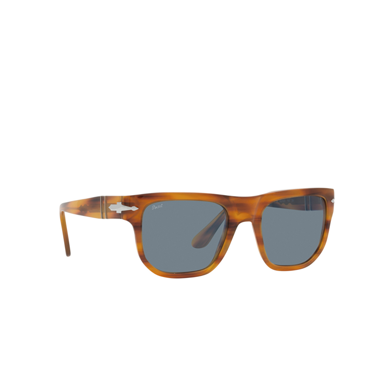 Persol PO3306S Sunglasses 960/56 Striped Brown - three-quarters view