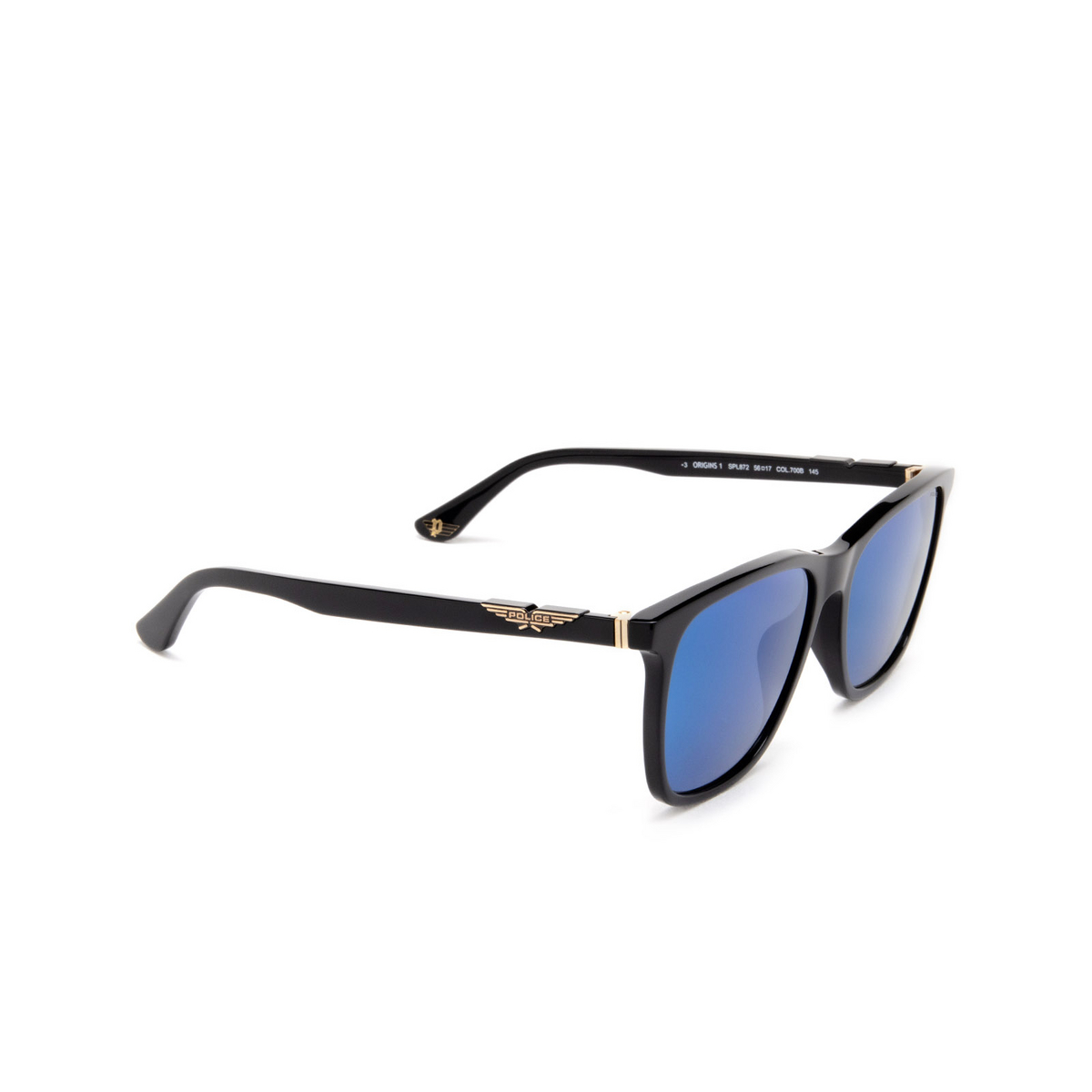 Police ORIGINS 1 Sunglasses 700B Black - three-quarters view