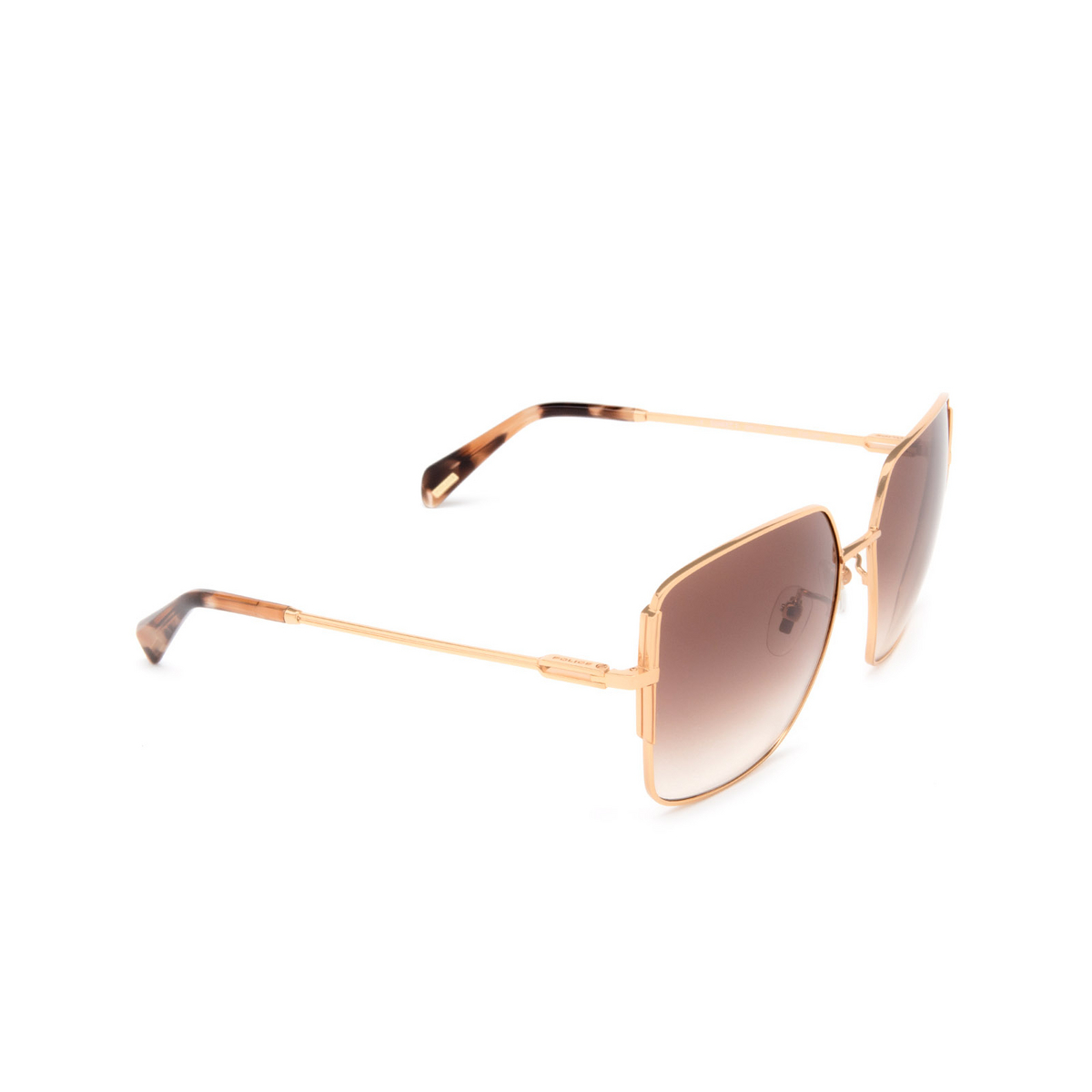Police SUNSET 3 Sunglasses 08FC Copper Gold - three-quarters view