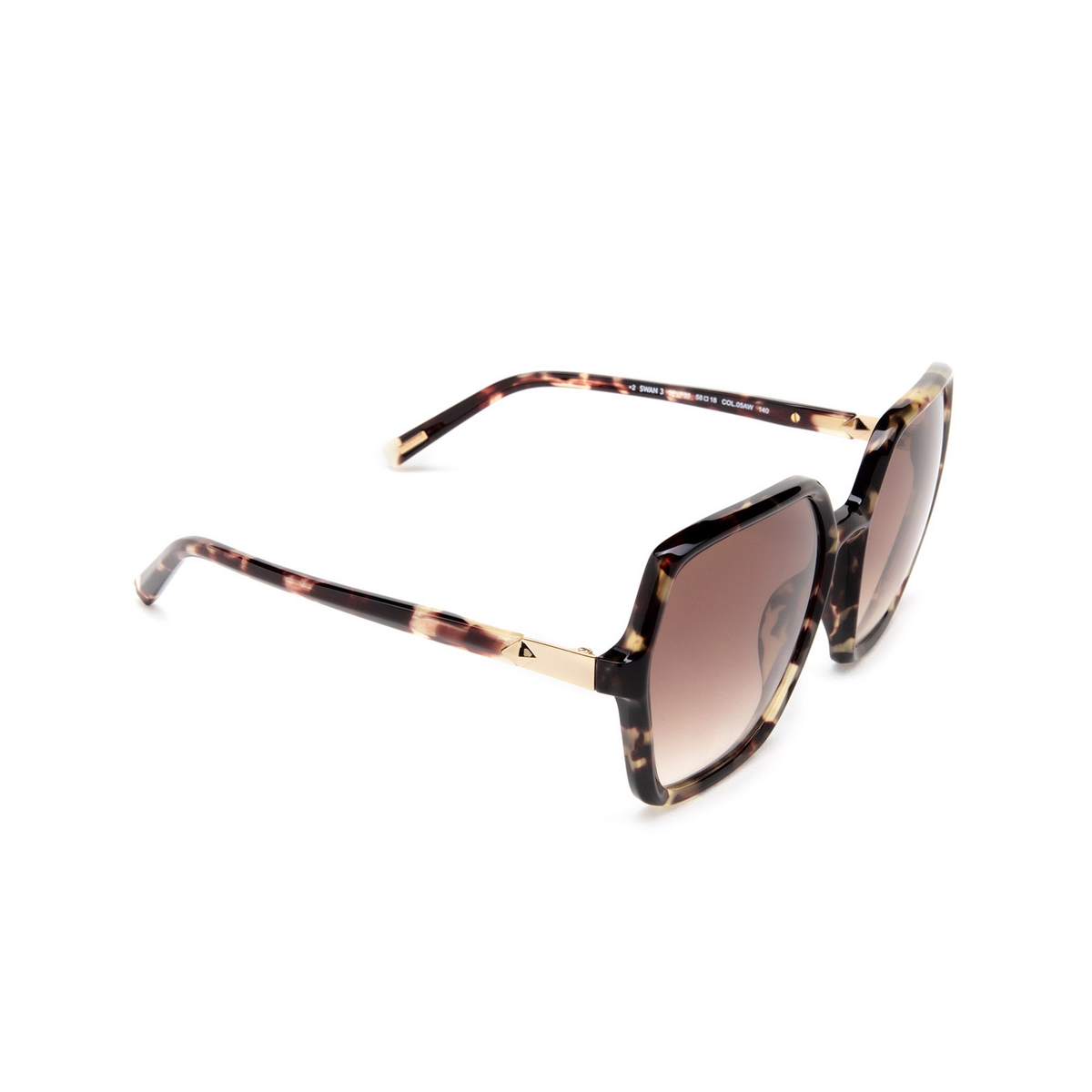 Police SWAN 3 Sunglasses 05AW Havana - three-quarters view