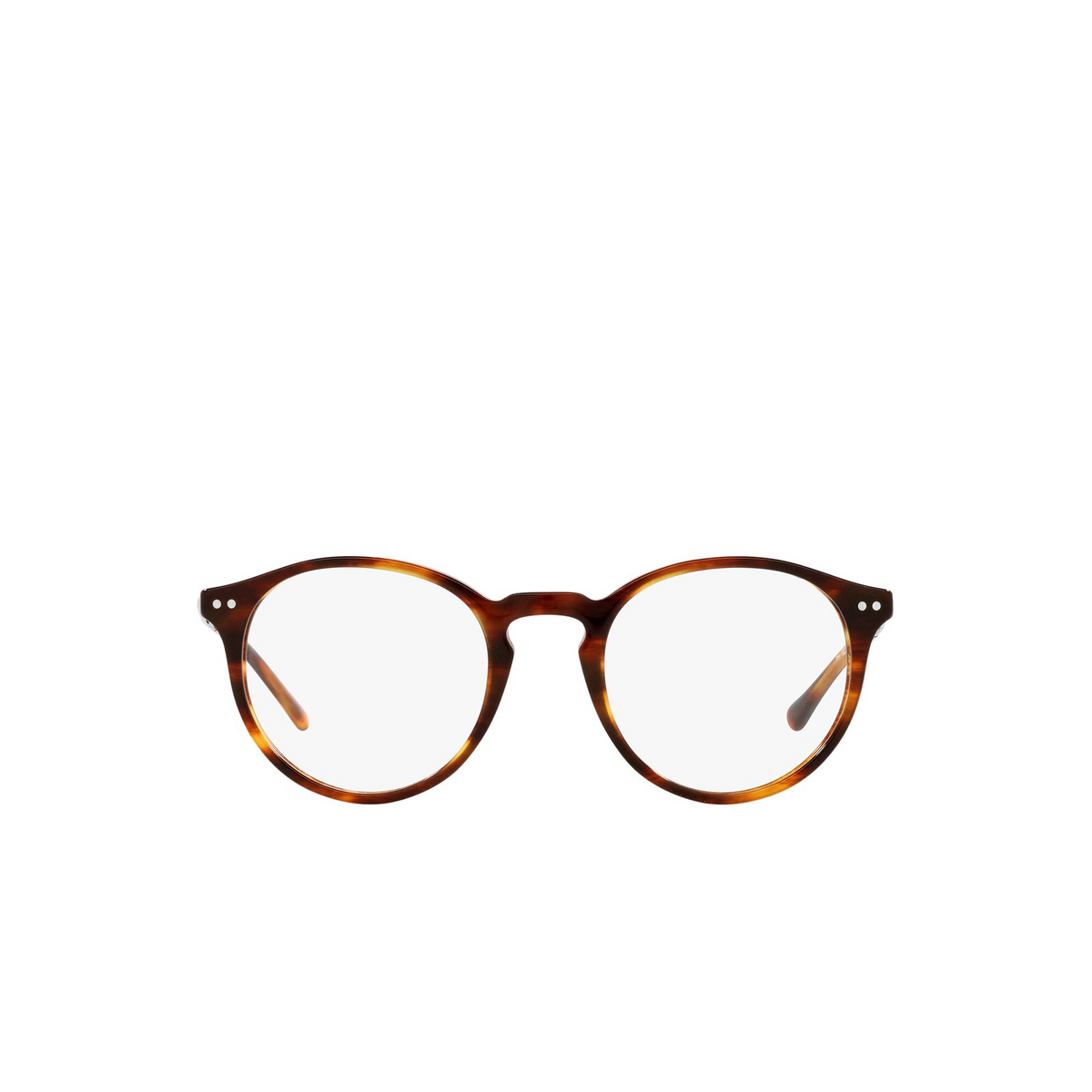 Polo Ralph Lauren® Round Eyeglasses: PH2227 color Shiny Striped Havana 5007 - front view.
