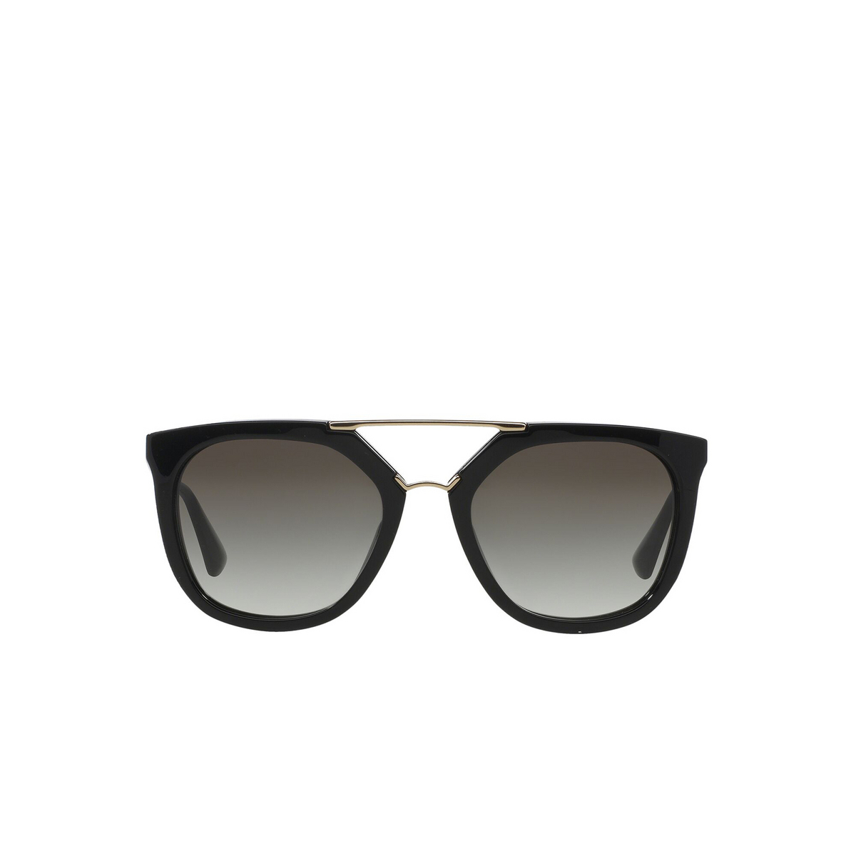 Prada® Irregular Sunglasses: Catwalk PR 13QS color Black 1AB0A7 - front view.
