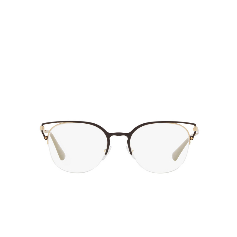 Prada CATWALK Eyeglasses 98R1O1 brown / gold - 1/4