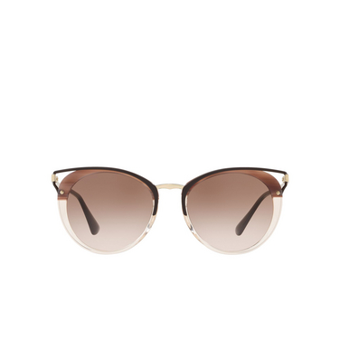 Prada CATWALK Sunglasses LMN0A6 striped brown - front view
