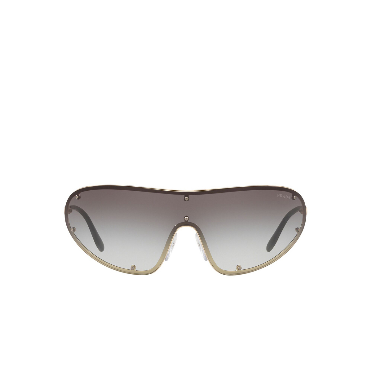 Prada® Mask Sunglasses: Catwalk PR 73VS color Pale Gold ZVN0A7 - front view.