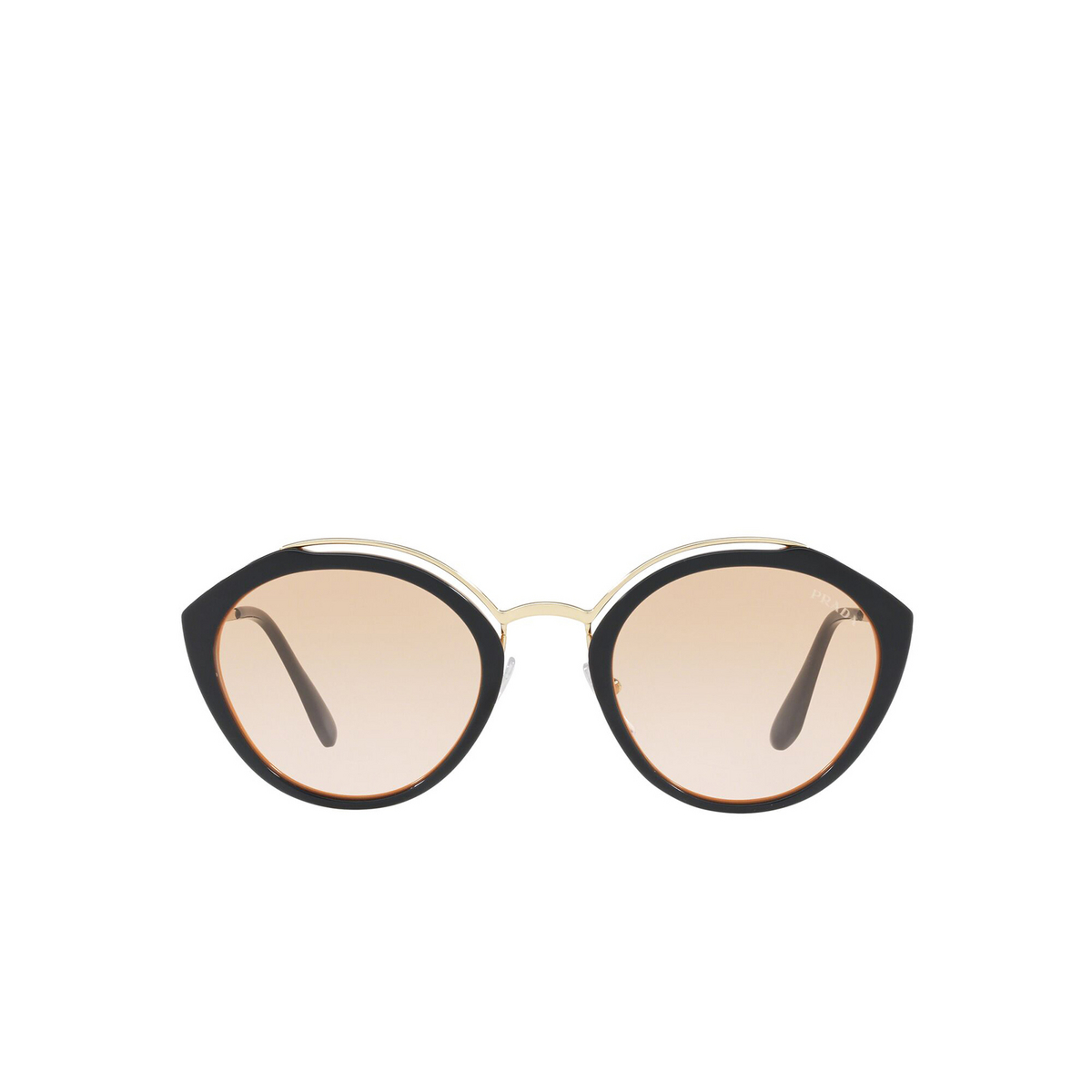 Prada® Round Sunglasses: Conceptual PR 18US color Blue / Yellow / Pale Gold WU0232 - front view.