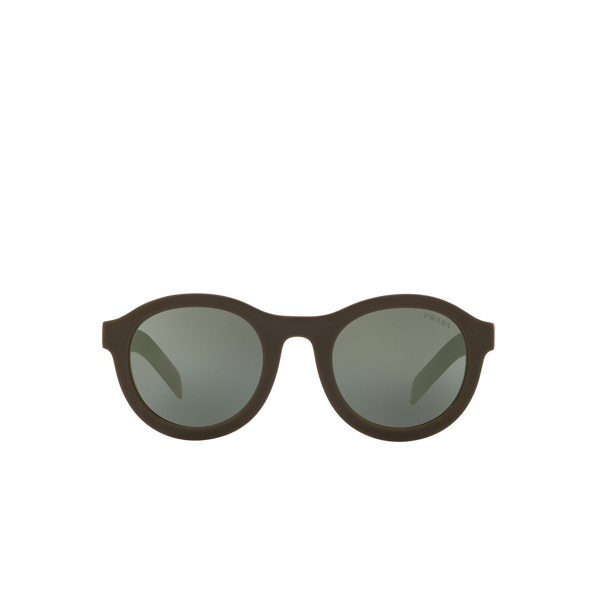 Prada® Round Sunglasses: Conceptual PR 24VS color Green 540728 - front view.