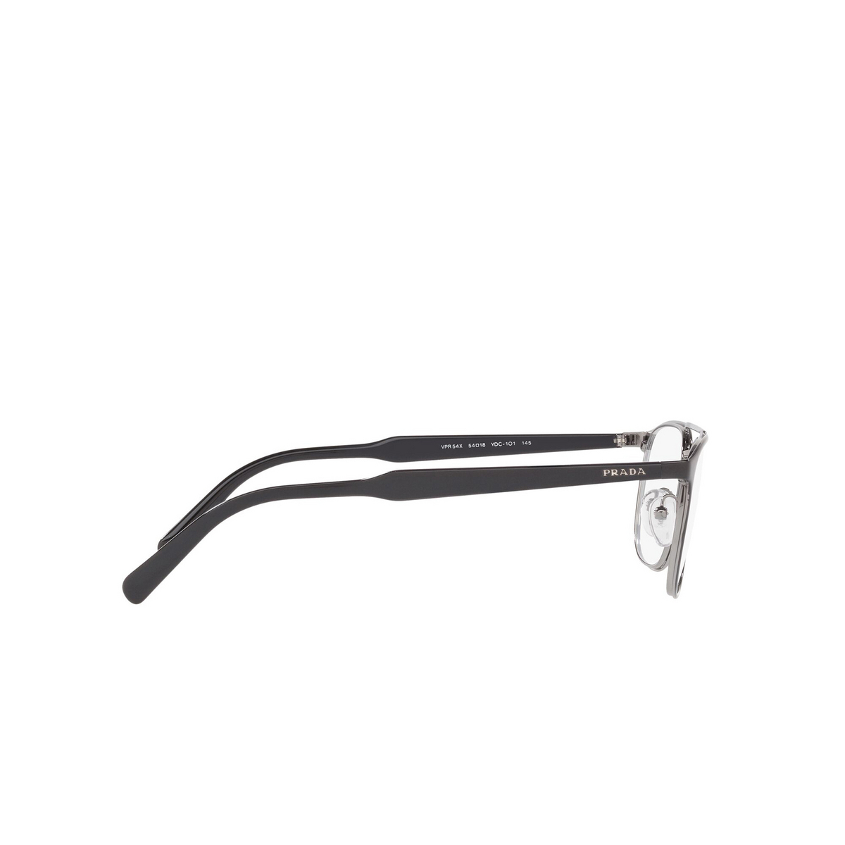 Prada PR 54XV Eyeglasses YDC1O1 Top Black on Gunmetal - 3/4