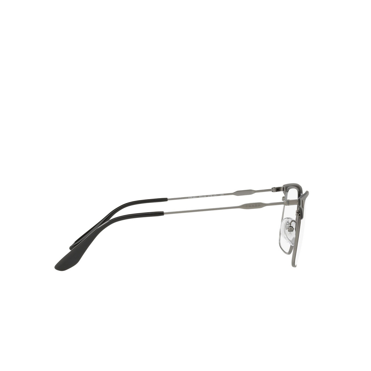 Prada® Rectangle Eyeglasses: Conceptual PR 55VV color Black / Matte Gunmetal 2781O1 - 3/3.