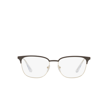 Prada CONCEPTUAL Eyeglasses 0Y11O1 matte brown / pale gold - front view
