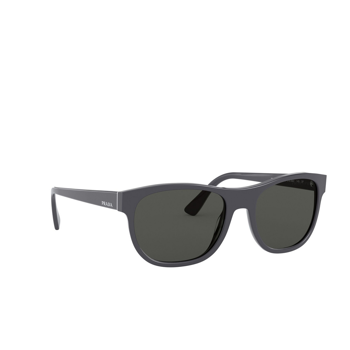 Prada® Square Sunglasses: Heritage PR 04XS color Grey 5166M2 - three-quarters view.