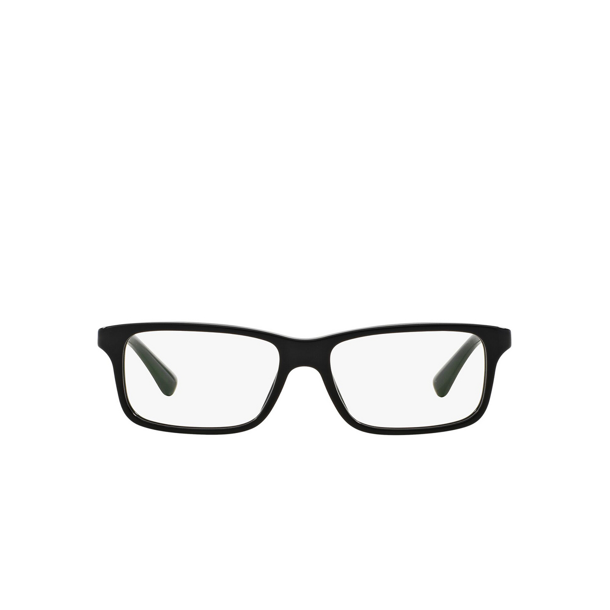 Prada® Rectangle Eyeglasses: Heritage PR 06SV color Black 1AB1O1 - front view.