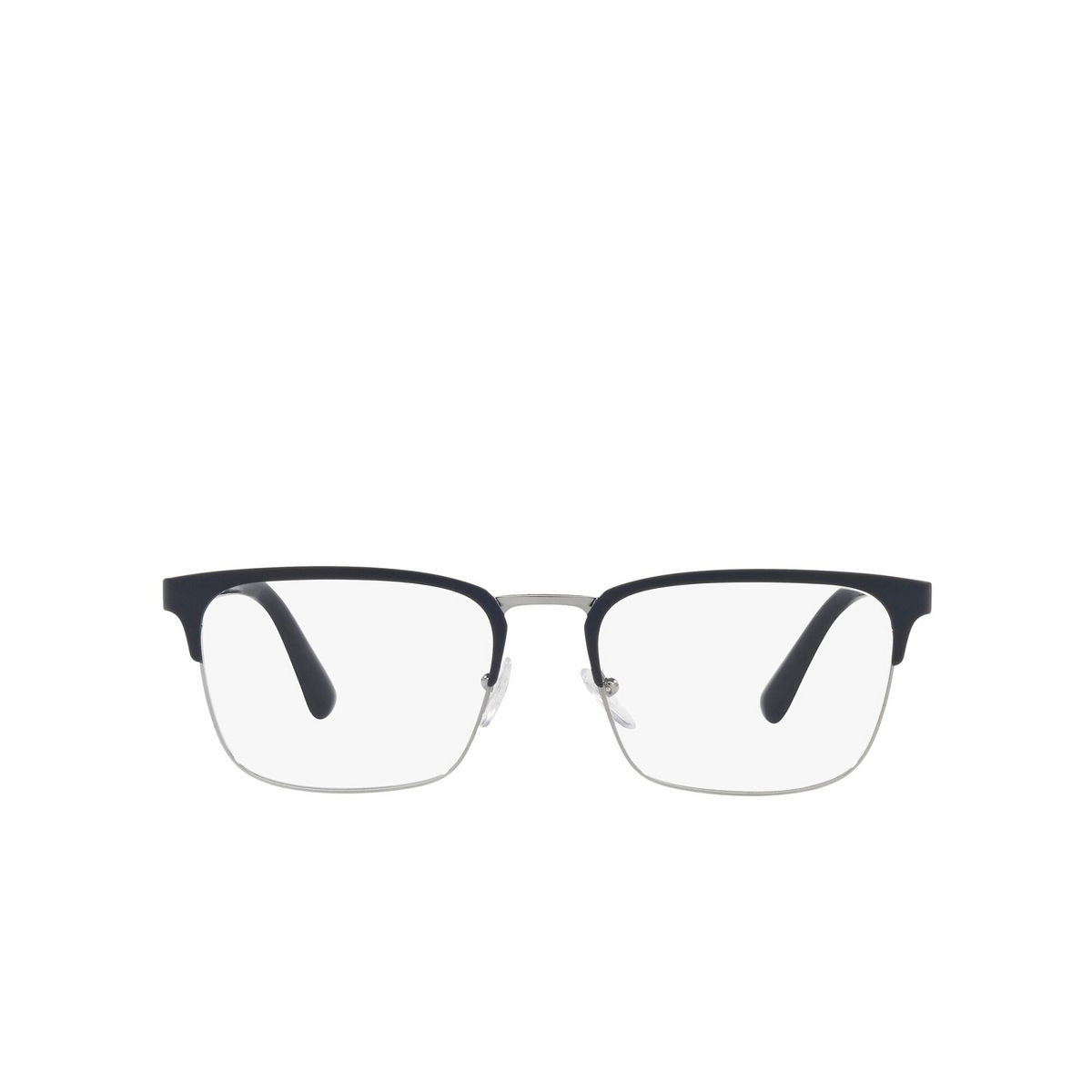 Prada® Rectangle Eyeglasses: Heritage PR 54TV color Matte Baltic / Gunmetal 02N1O1 - front view.
