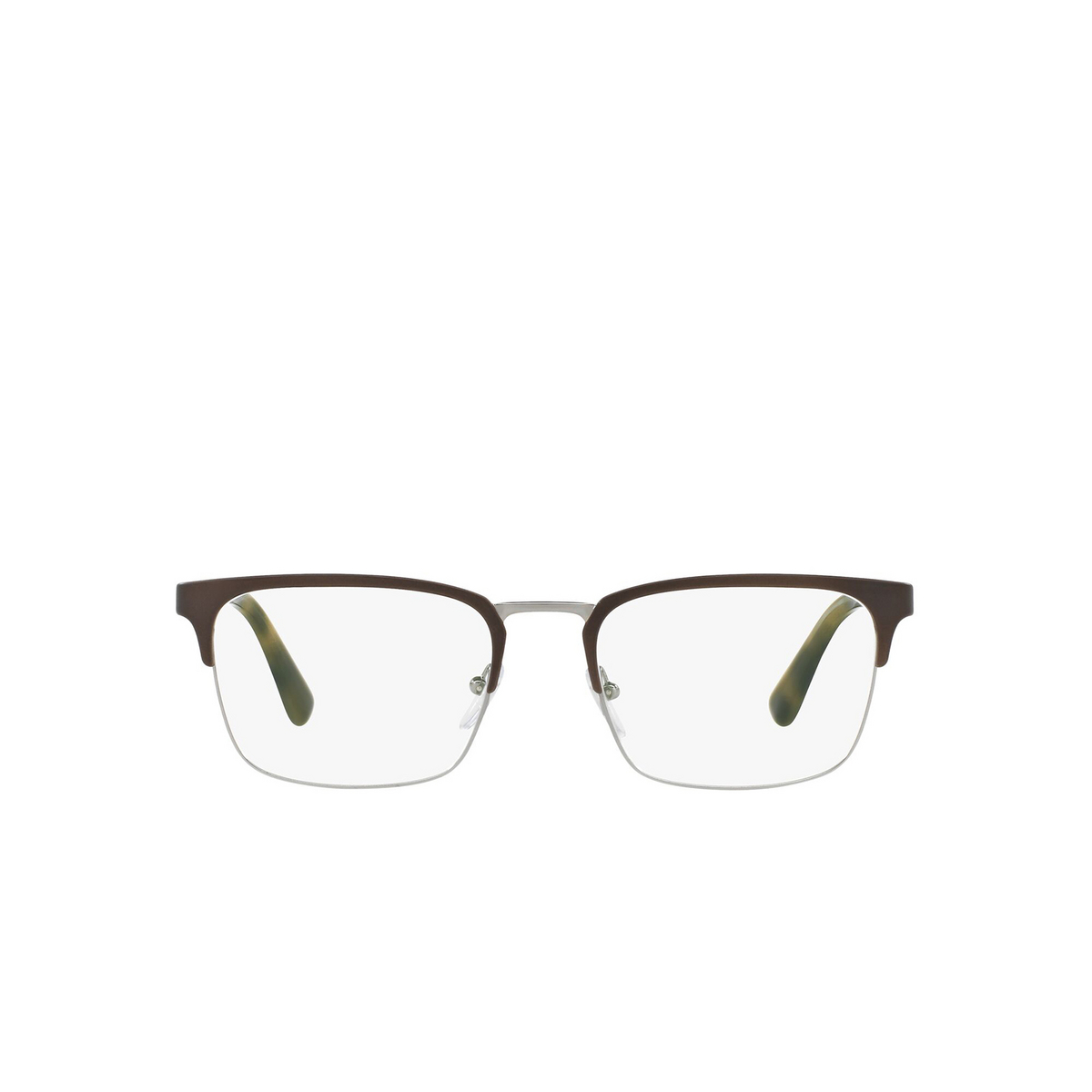 Prada® Rectangle Eyeglasses: Heritage PR 54TV color Grey / Gunmetal U6C1O1 - front view.