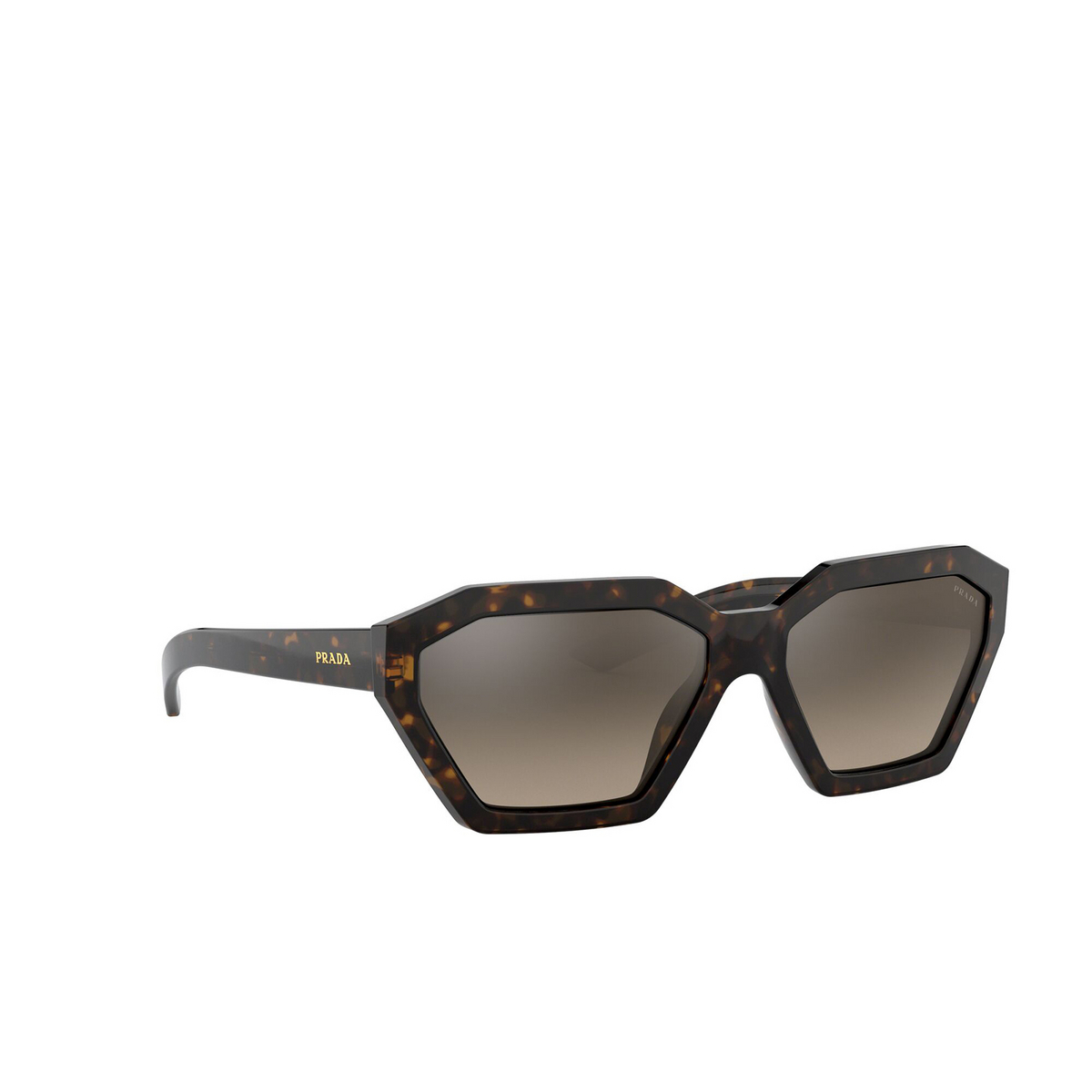 Prada® Irregular Sunglasses: Millennials PR 03VS color Havana 2AU4P0 - three-quarters view.