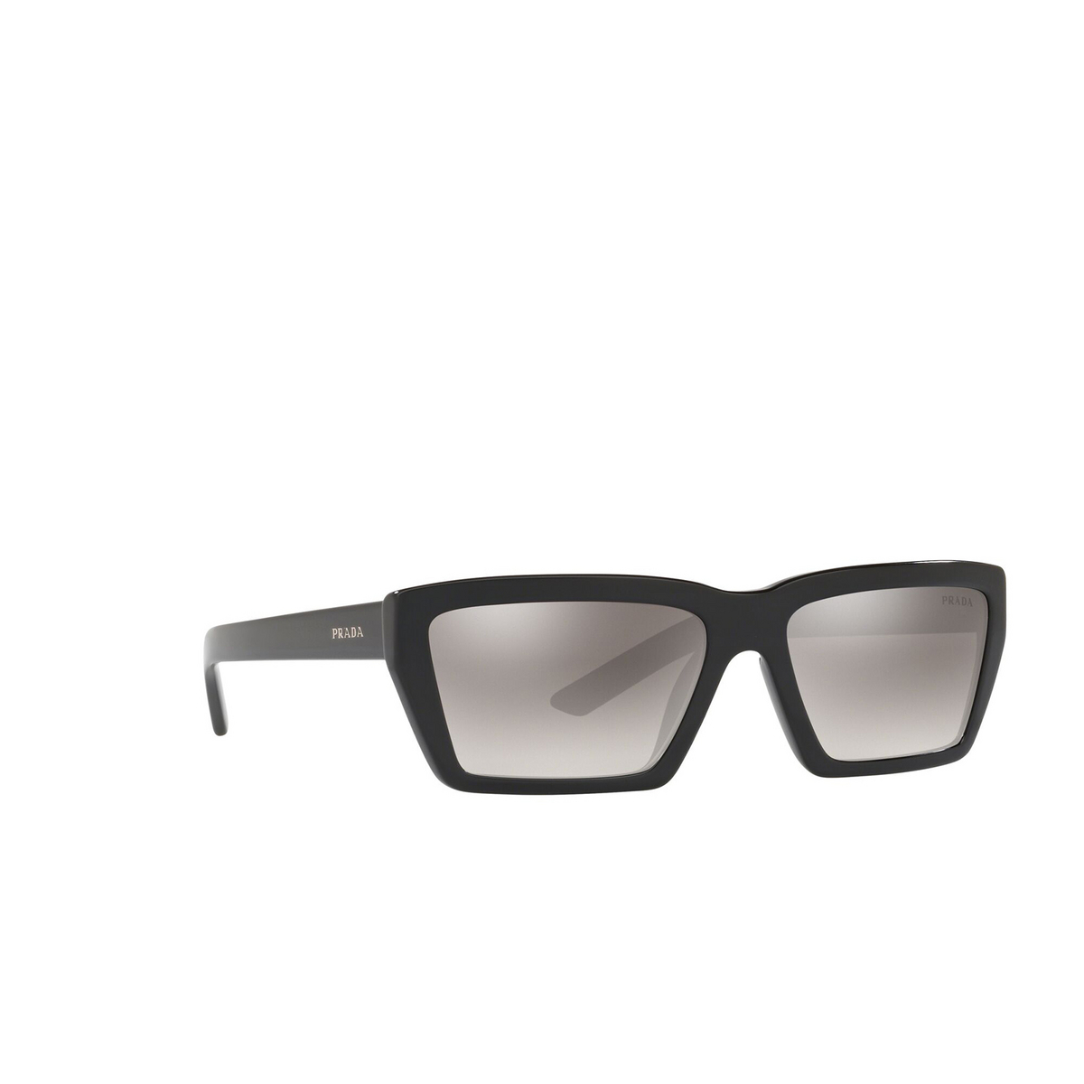Prada® Square Sunglasses: Millennials PR 04VS color Black 1AB5O0 - three-quarters view.
