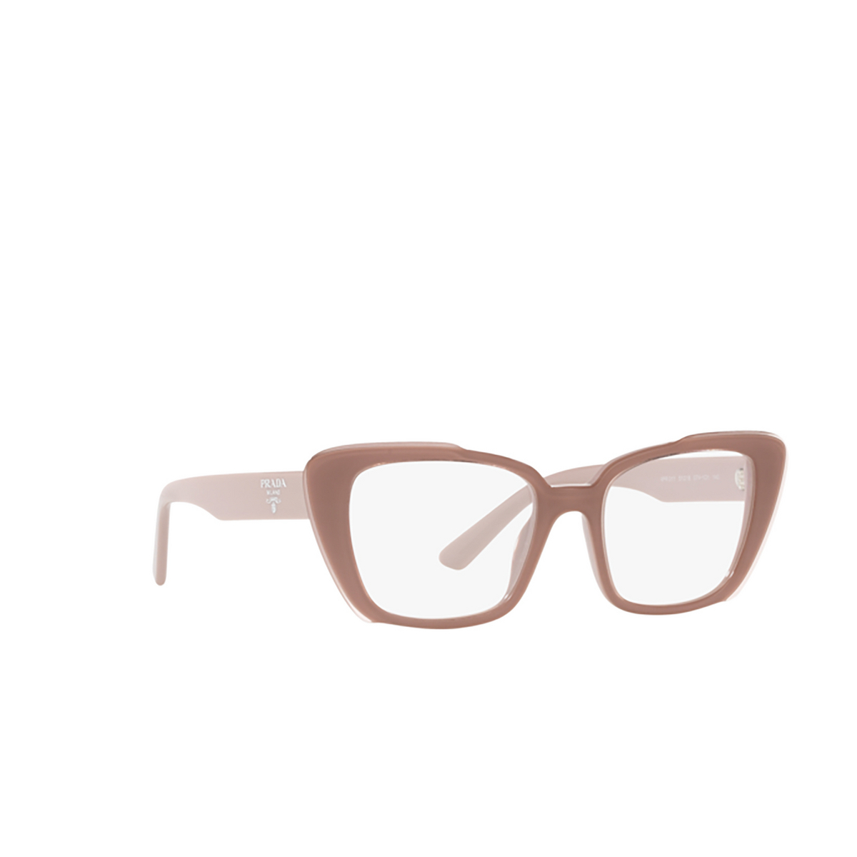Occhiali da vista Prada PR 01YV 07V1O1 Pink Alabaster - tre quarti