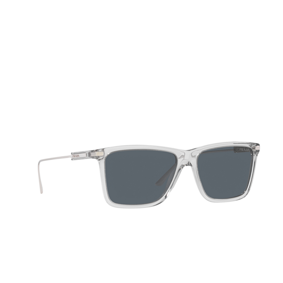 Prada PR 01ZS Sunglasses U430A9 Transparent Grey - three-quarters view