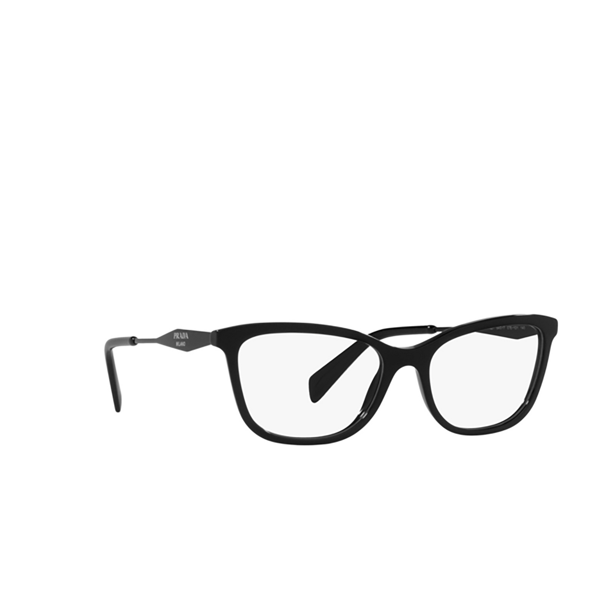 Prada PR 02YV Eyeglasses 07E1O1 Black - three-quarters view