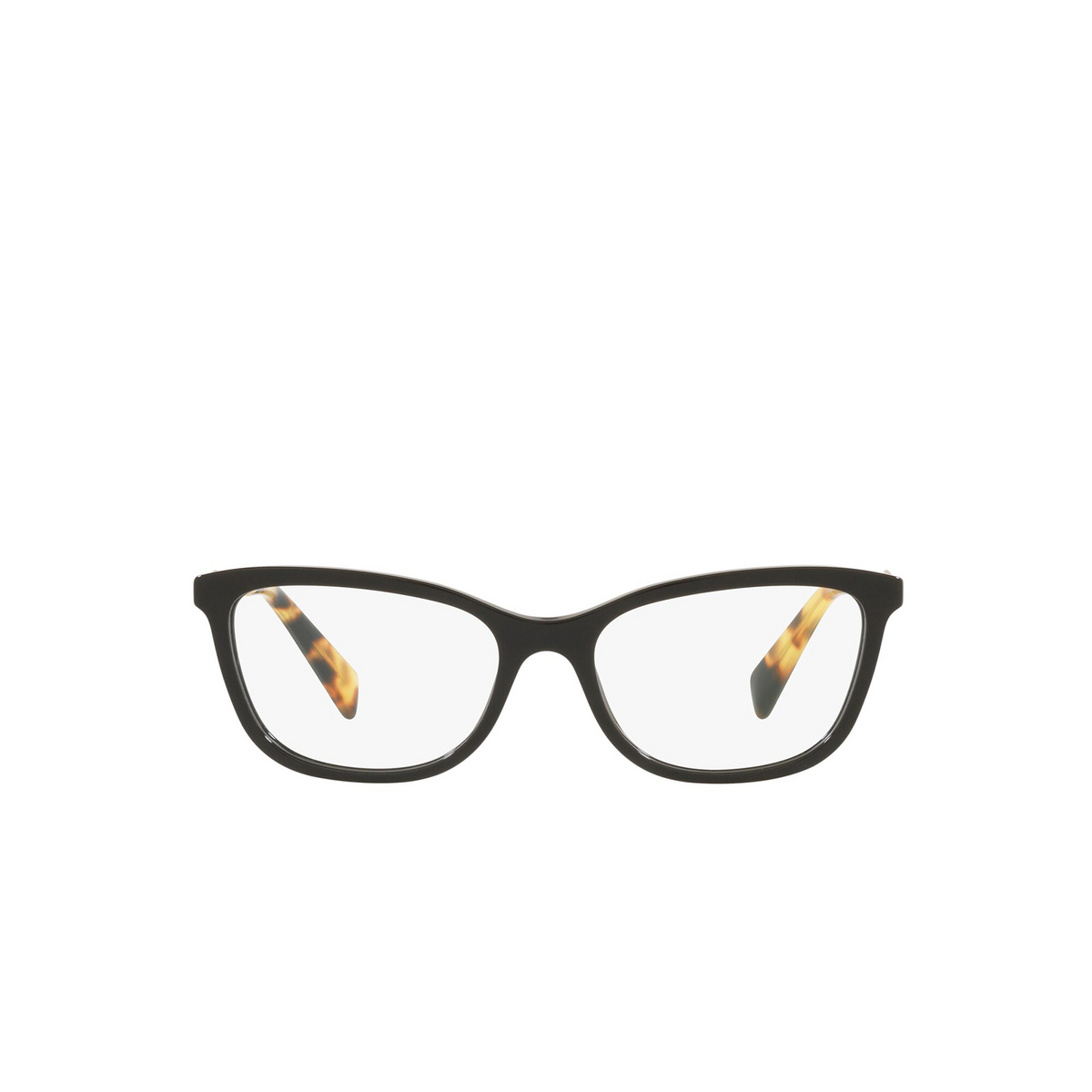 Prada® Butterfly Eyeglasses: PR 02YV color Black 1AB1O1 - front view.