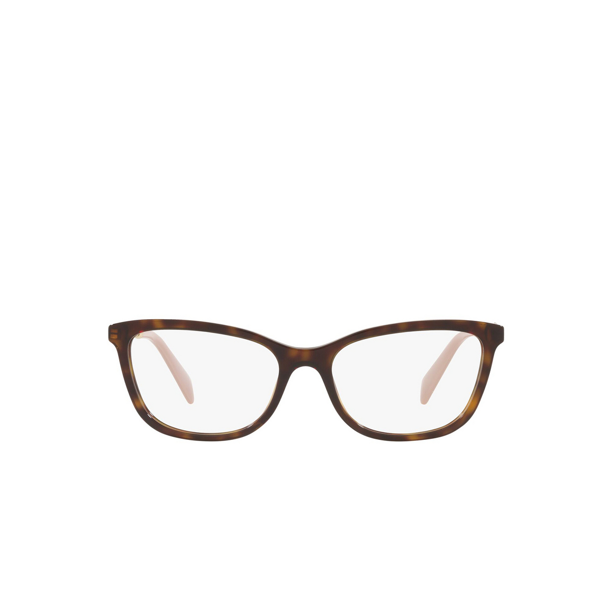 Prada® Butterfly Eyeglasses: PR 02YV color Tortoise 2AU1O1 - front view.