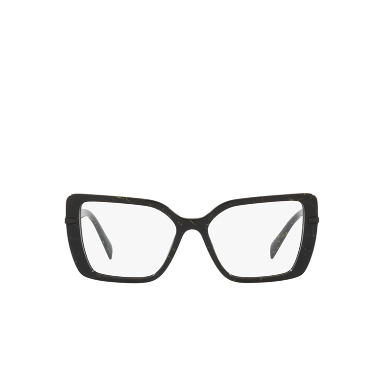 Prada PR 03ZV Eyeglasses 19D1O1 black / yellow marble - 1/4