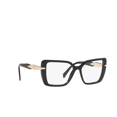 Prada PR 03ZV Korrektionsbrillen 1ab1o1 black - Dreiviertelansicht