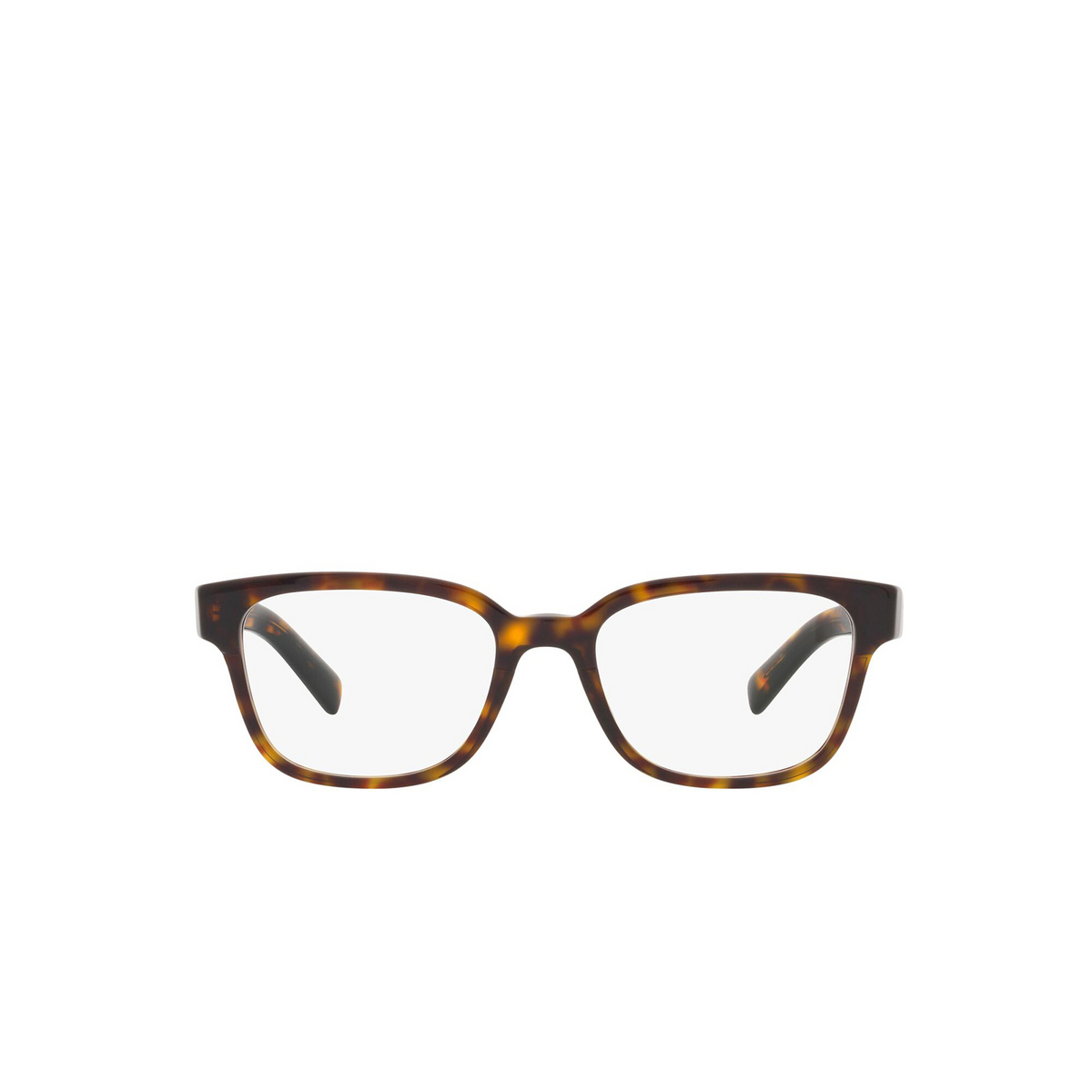 Prada® Rectangle Eyeglasses: PR 04YV color Tortoise 2AU1O1 - front view.