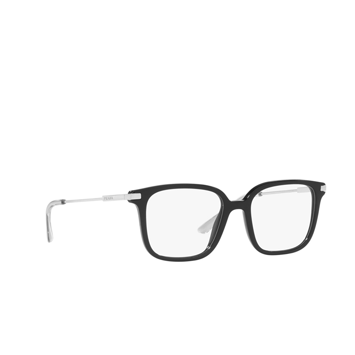 Prada PR 04ZV Eyeglasses 1AB1O1 Black - three-quarters view