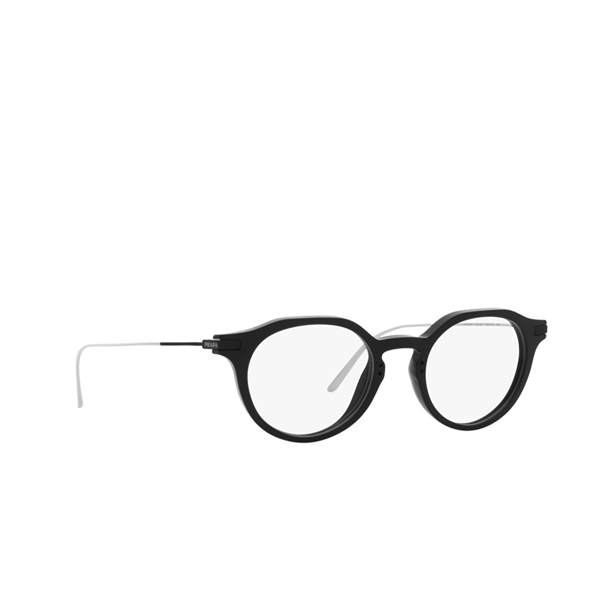 Prada PR 06YV Eyeglasses 1AB1O1 Black - three-quarters view