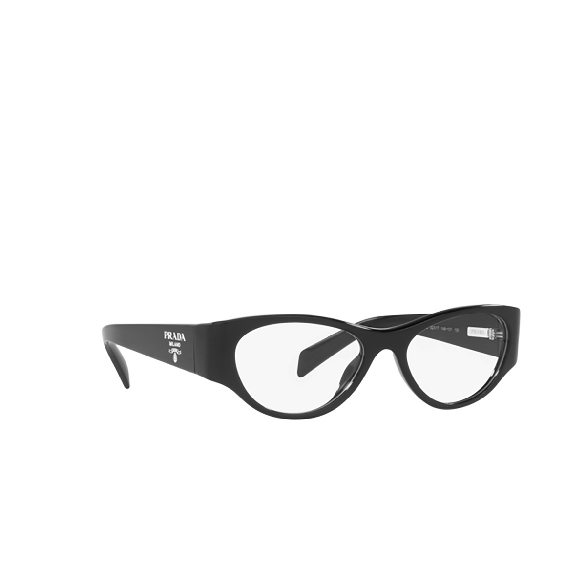 Prada PR 06ZV Eyeglasses 1AB1O1 Black - three-quarters view