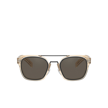 Prada PR 07WS Sunglasses 05L5G1 black / white / amber crystal - front view
