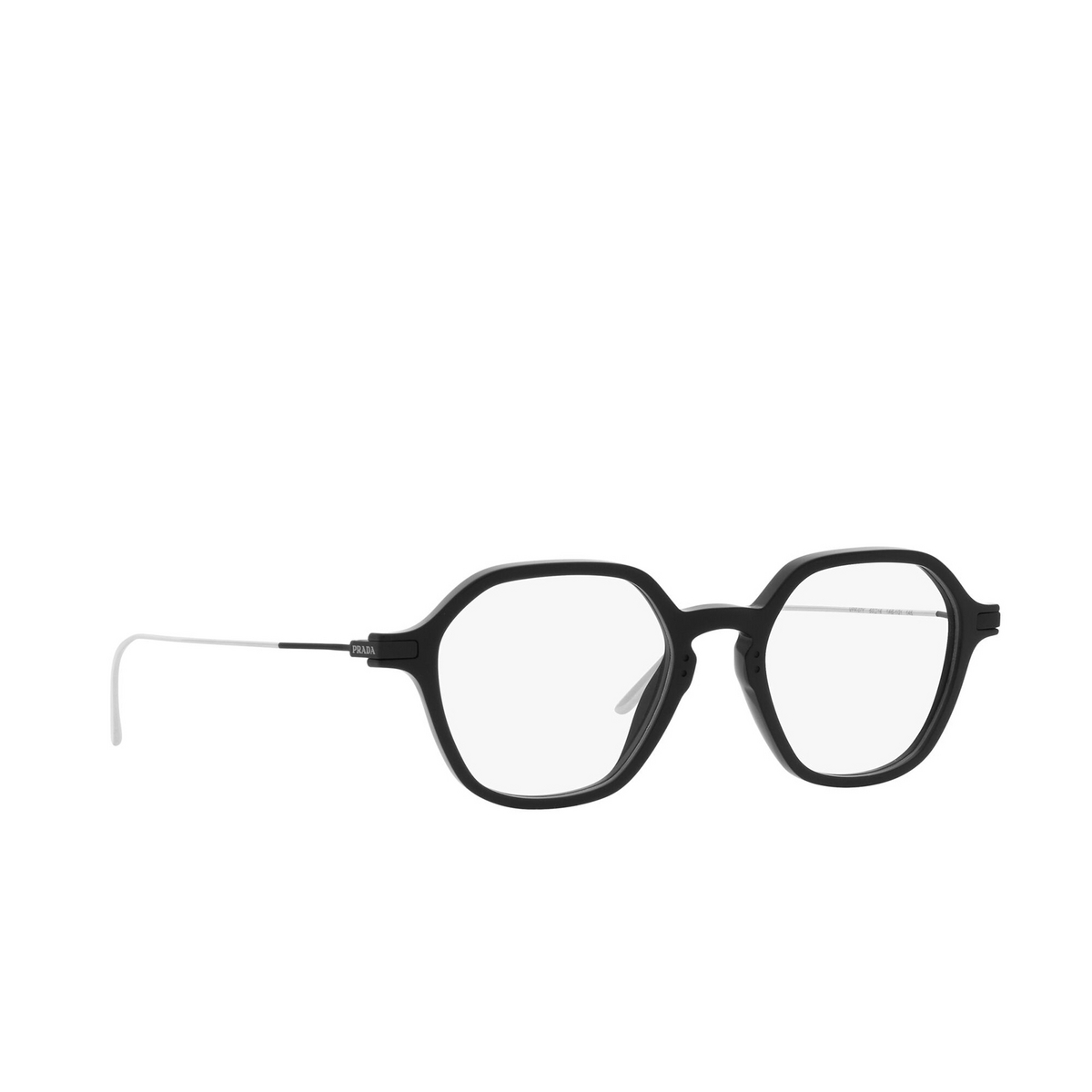 Prada PR 07YV Eyeglasses 1AB1O1 Black - three-quarters view