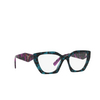 Prada PR 09YV Eyeglasses 06Z1O1 teal tortoise - product thumbnail 2/4