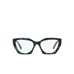 Prada® Irregular Eyeglasses: PR 09YV color 06Z1O1 Teal Tortoise 