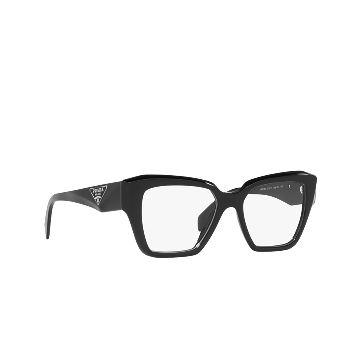 Prada PR 09ZV Eyeglasses 1AB1O1 Black - three-quarters view