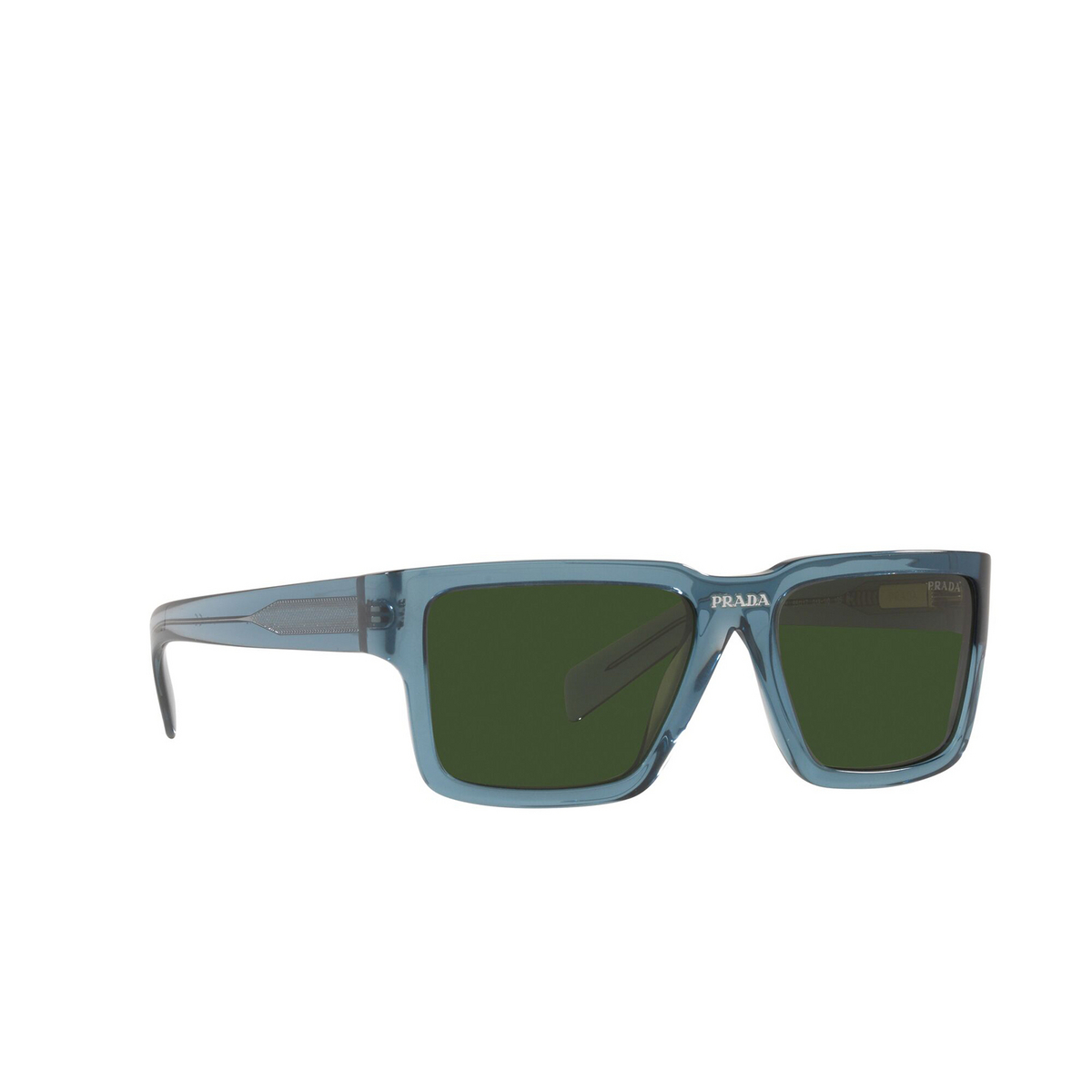 Prada® Rectangle Sunglasses: PR 10YS color Astral Crystal 01X1I0 - three-quarters view.