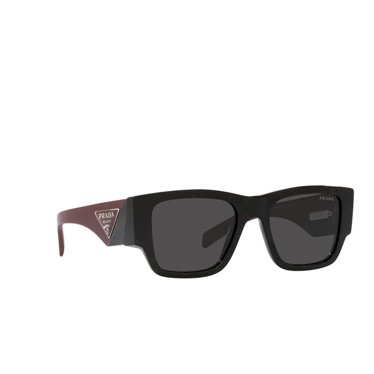 Prada PR 10ZS Sunglasses 11F5S0 Black Etruscan Marble - three-quarters view