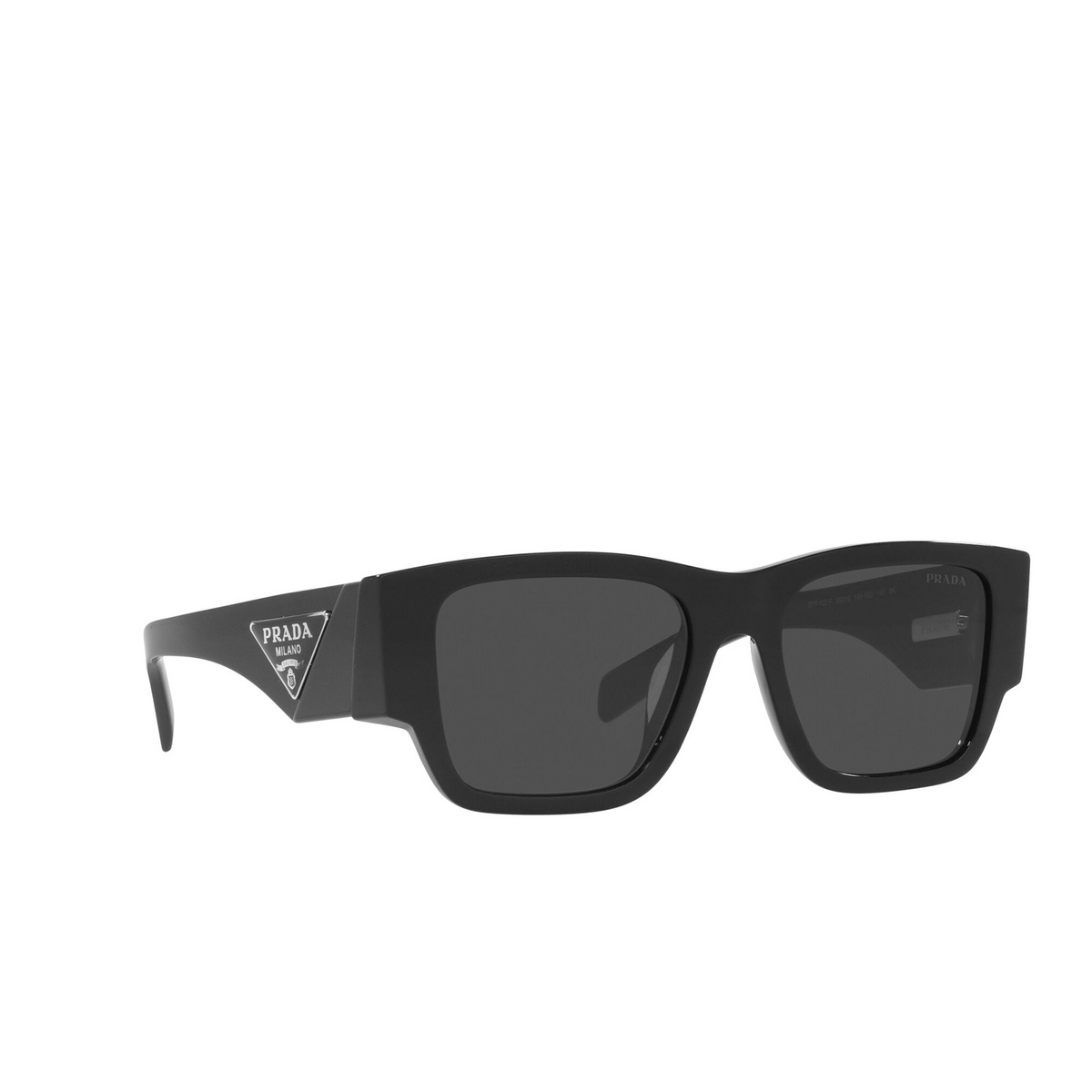 Prada PR 10ZS Sunglasses 1AB5S0 Black - three-quarters view
